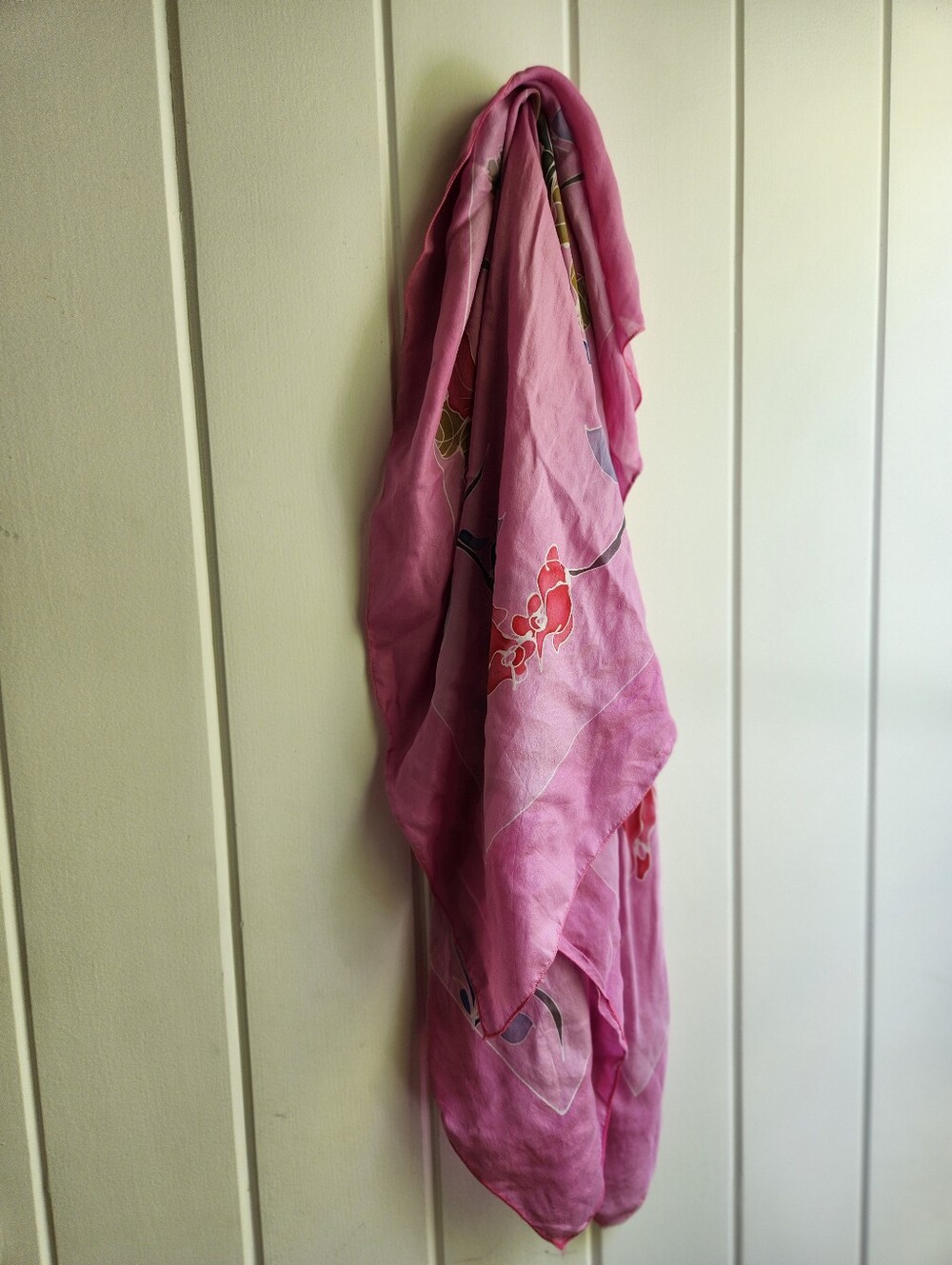 Floral Pink Square Scarf